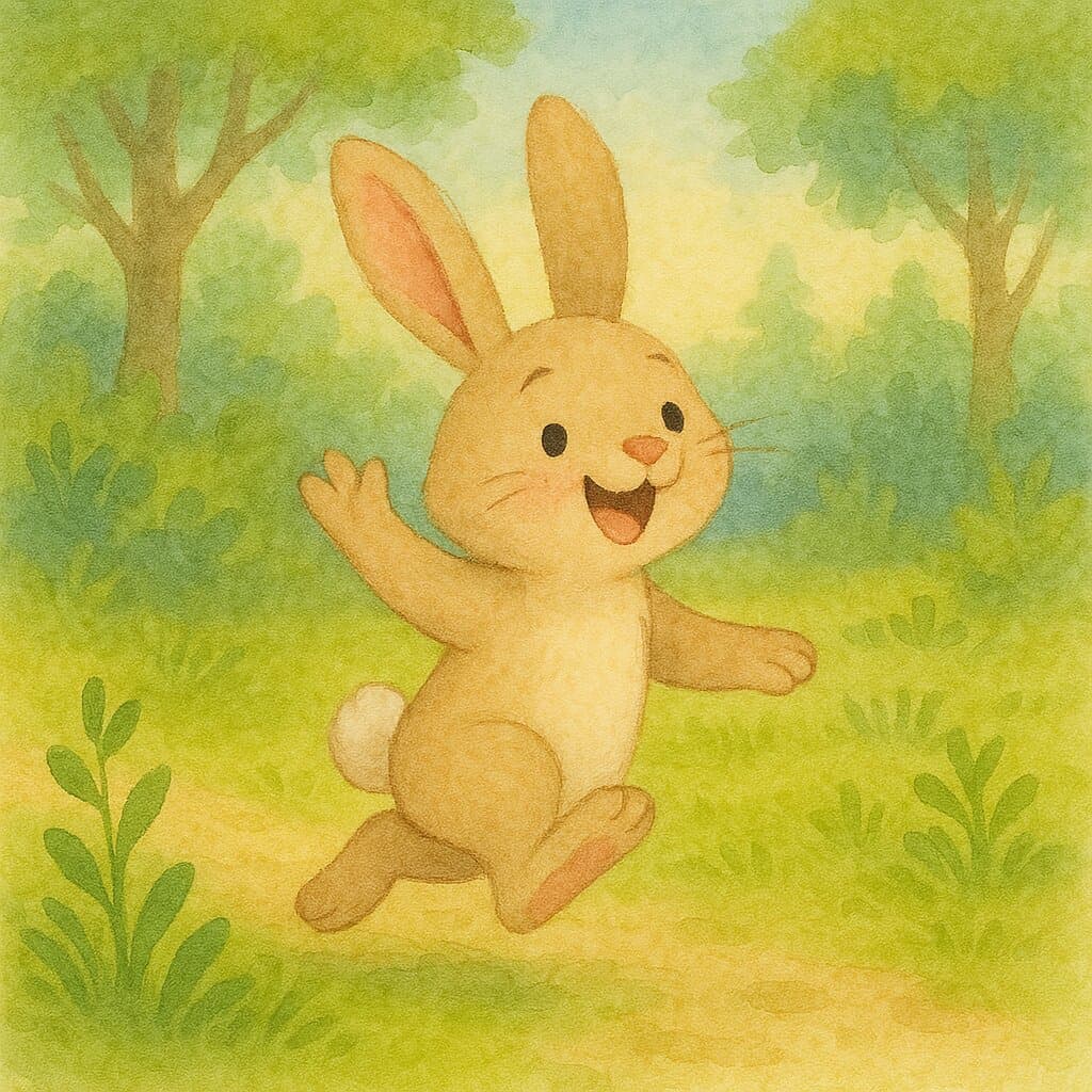 Bunny joins Little Bear in the forest.