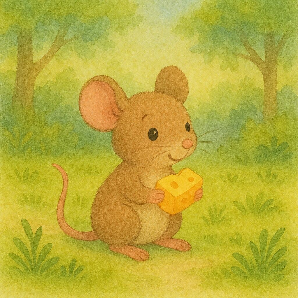 Bear and Bunny meet a tiny mouse.